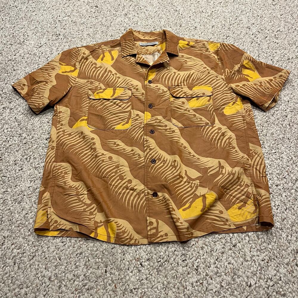Outerknown Beachy Short Sleeve Button Down Shirt M Tropical Hawaiian Surfer